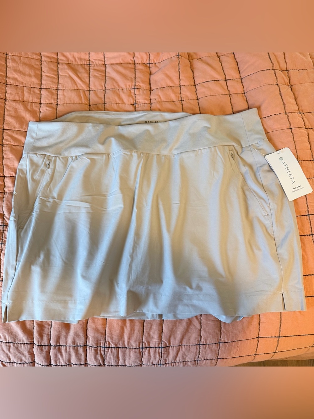Athleta SoHo Skort size 24 Activewear UPF Fabric Khaki skirt